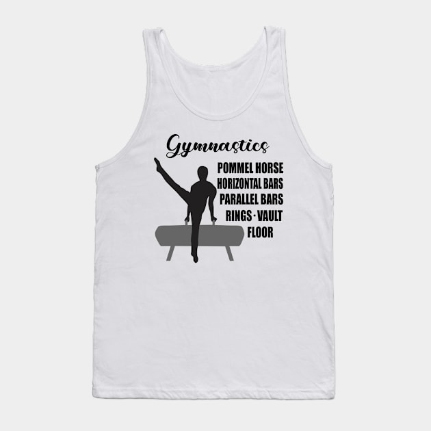 Men’s Boys Gymnastics Events Tank Top by Gsallicat